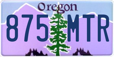 OR license plate 875MTR