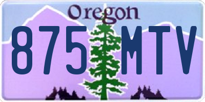 OR license plate 875MTV