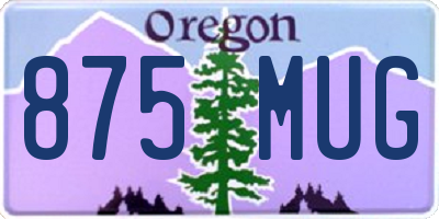 OR license plate 875MUG
