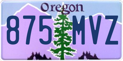 OR license plate 875MVZ