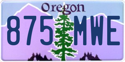 OR license plate 875MWE