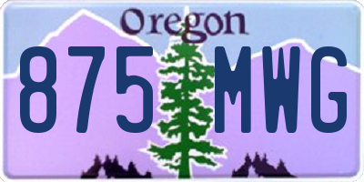 OR license plate 875MWG