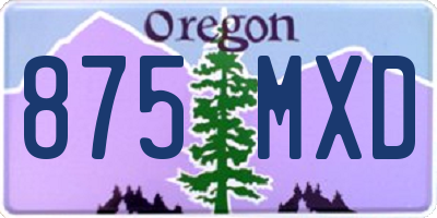 OR license plate 875MXD