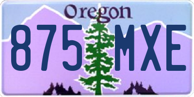 OR license plate 875MXE