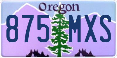 OR license plate 875MXS