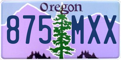 OR license plate 875MXX