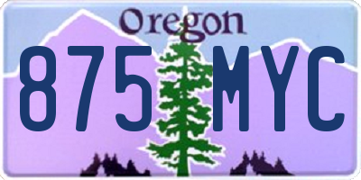 OR license plate 875MYC