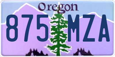 OR license plate 875MZA