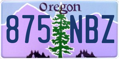 OR license plate 875NBZ
