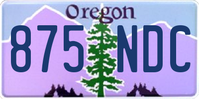 OR license plate 875NDC