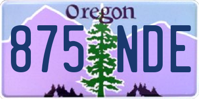 OR license plate 875NDE