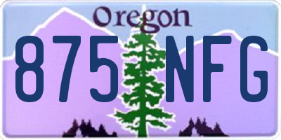 OR license plate 875NFG