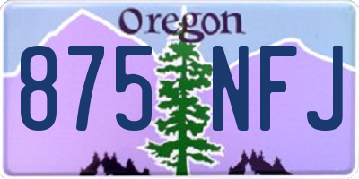 OR license plate 875NFJ