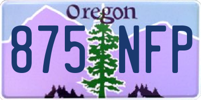 OR license plate 875NFP