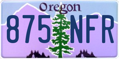 OR license plate 875NFR