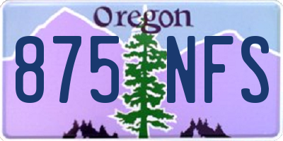 OR license plate 875NFS