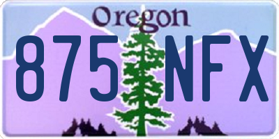 OR license plate 875NFX