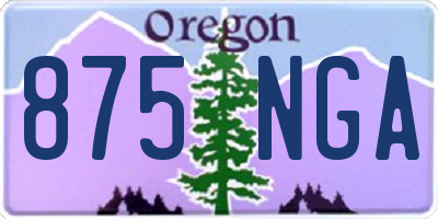 OR license plate 875NGA