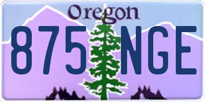 OR license plate 875NGE