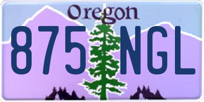 OR license plate 875NGL