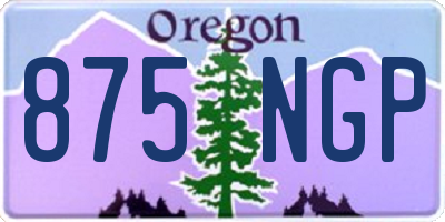 OR license plate 875NGP