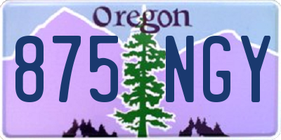 OR license plate 875NGY