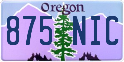 OR license plate 875NIC