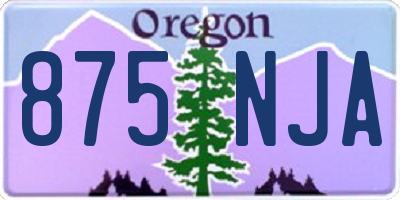 OR license plate 875NJA