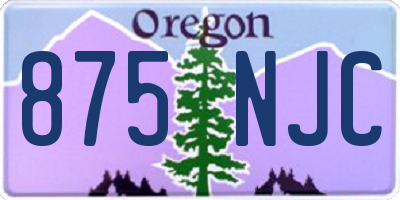 OR license plate 875NJC