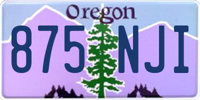 OR license plate 875NJI
