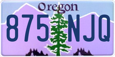 OR license plate 875NJQ