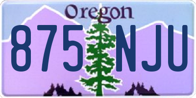 OR license plate 875NJU