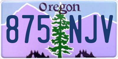 OR license plate 875NJV