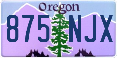 OR license plate 875NJX