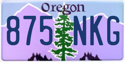 OR license plate 875NKG