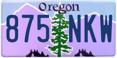 OR license plate 875NKW