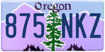 OR license plate 875NKZ
