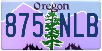OR license plate 875NLB