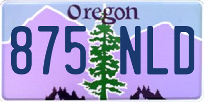 OR license plate 875NLD