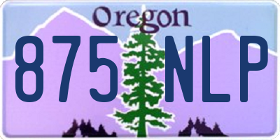 OR license plate 875NLP