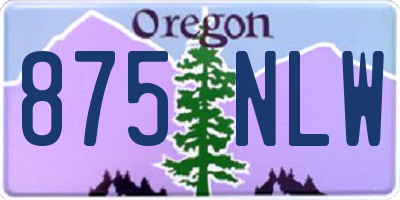 OR license plate 875NLW