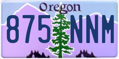 OR license plate 875NNM