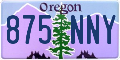 OR license plate 875NNY