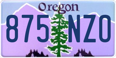OR license plate 875NZO