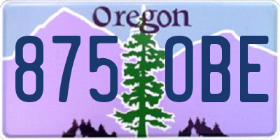OR license plate 875OBE