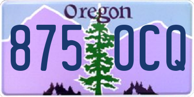 OR license plate 875OCQ