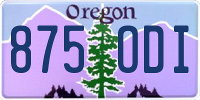 OR license plate 875ODI