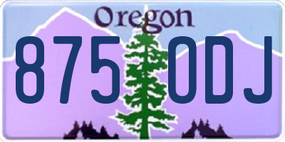 OR license plate 875ODJ