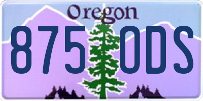 OR license plate 875ODS