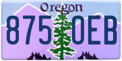 OR license plate 875OEB